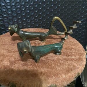 Brass Dog Figurines